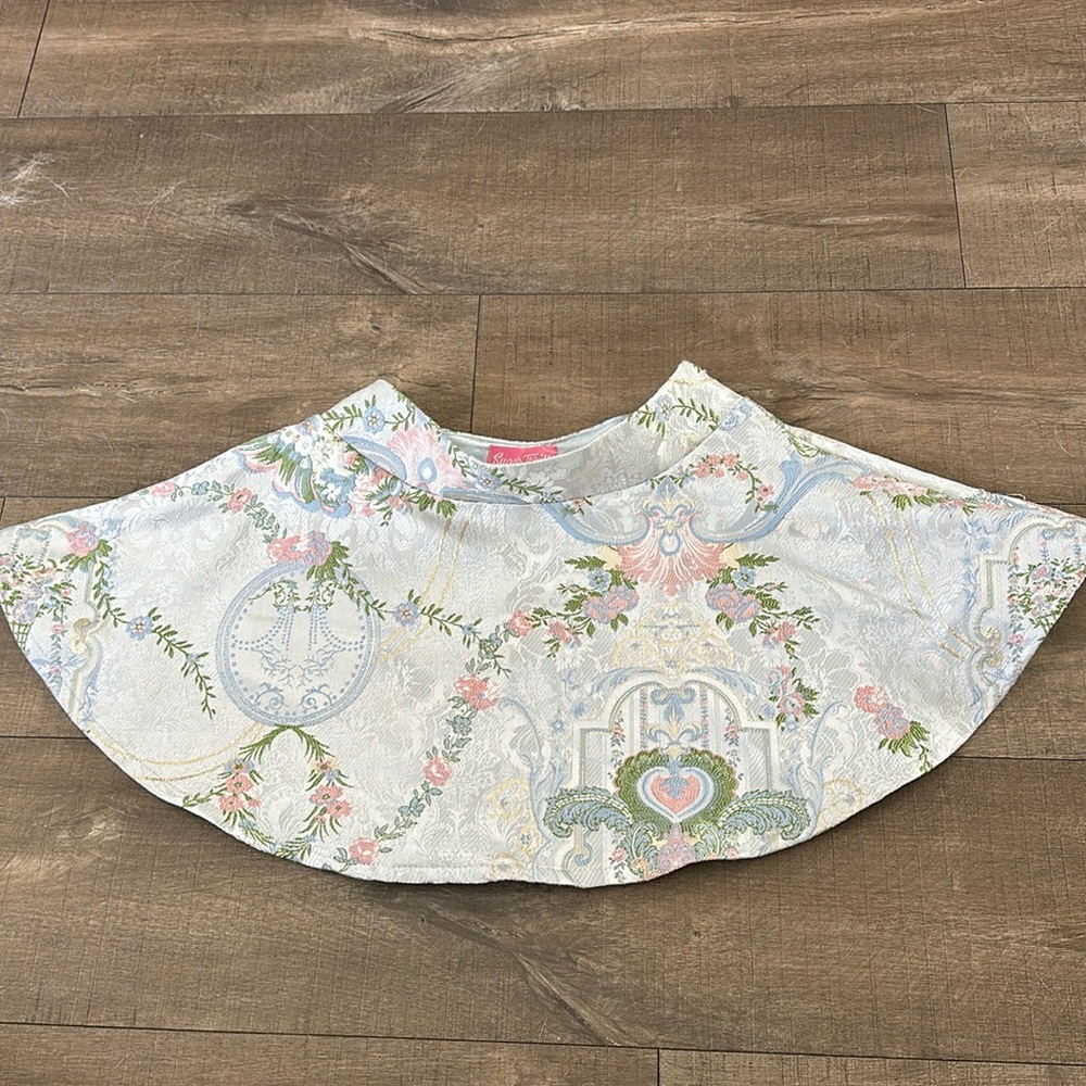 Sugar Thrillz If the Shoe Fits Brocade Mini Skirt